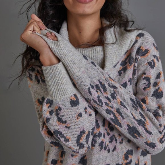 HTF Anthropologie Emmy Cowl Neck Tunic Sweater - Picture 4 of 4